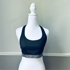 Victoria Sport Black Racerback Sports Bra with Scoop Neckline